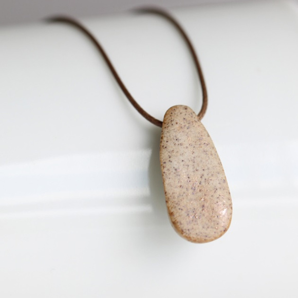 Handmade Flower Pendant Ceramic Necklace - Picture 2 of 2